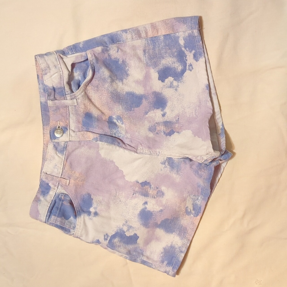 Girls tie-dye jean shorts
